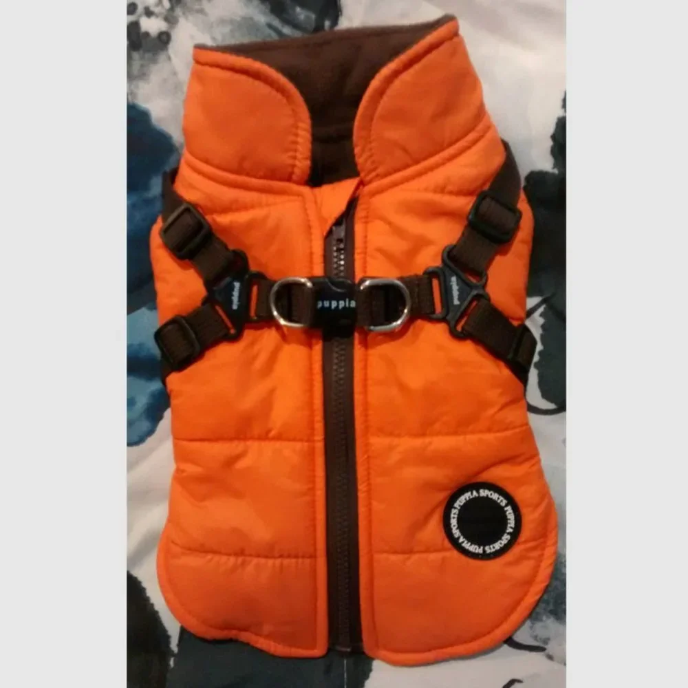 Like New Orange Puppia Mountaineer II Coat Dog Harness, Size S - Picture 1 of 8